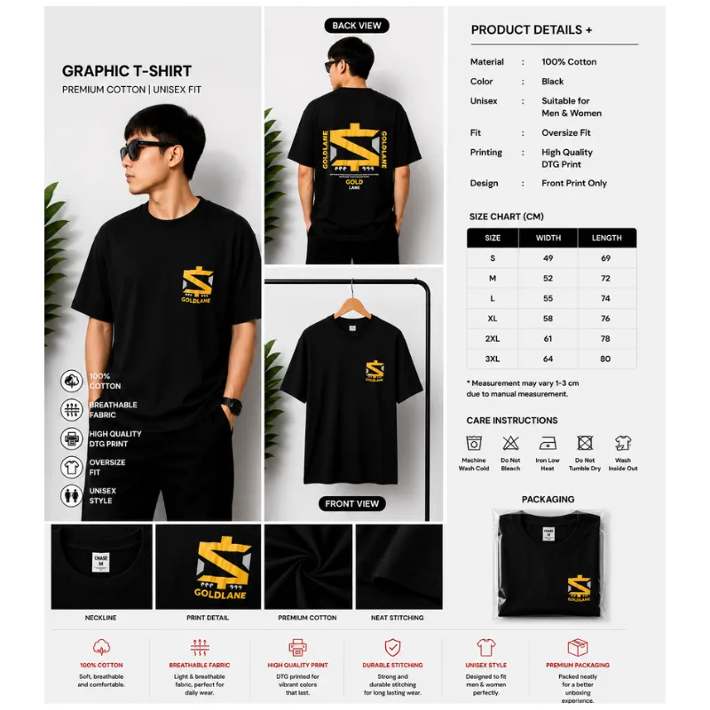 Goldlane Graphic Oversize T-Shirt thumbnail 2