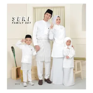 MOFF BAJU Kurung Moden SERI White | Tunang | Nikah | Konvo | BAJU KURUNG MODEN | BAJU KURUNG DEWASA | BAJU KURUNG BUDAK