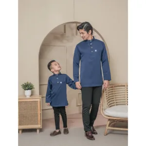 MOFF BAJU Kurta Hareez In Navy Blue