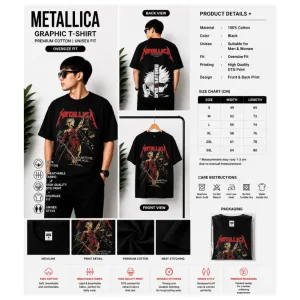 Metallica Anime Graphic T-Shirt