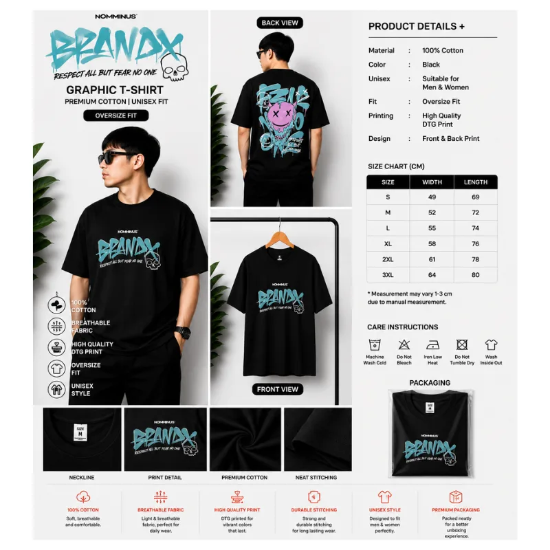 NOMMINUS Brandx Oversize T-Shirt thumbnail 2