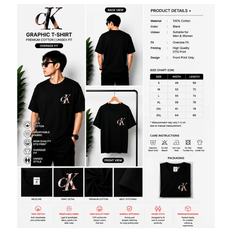 CK Graphic Oversize T-Shirt thumbnail 2