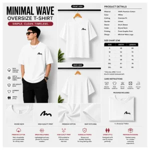 Minimal Wave Oversized T-Shirt