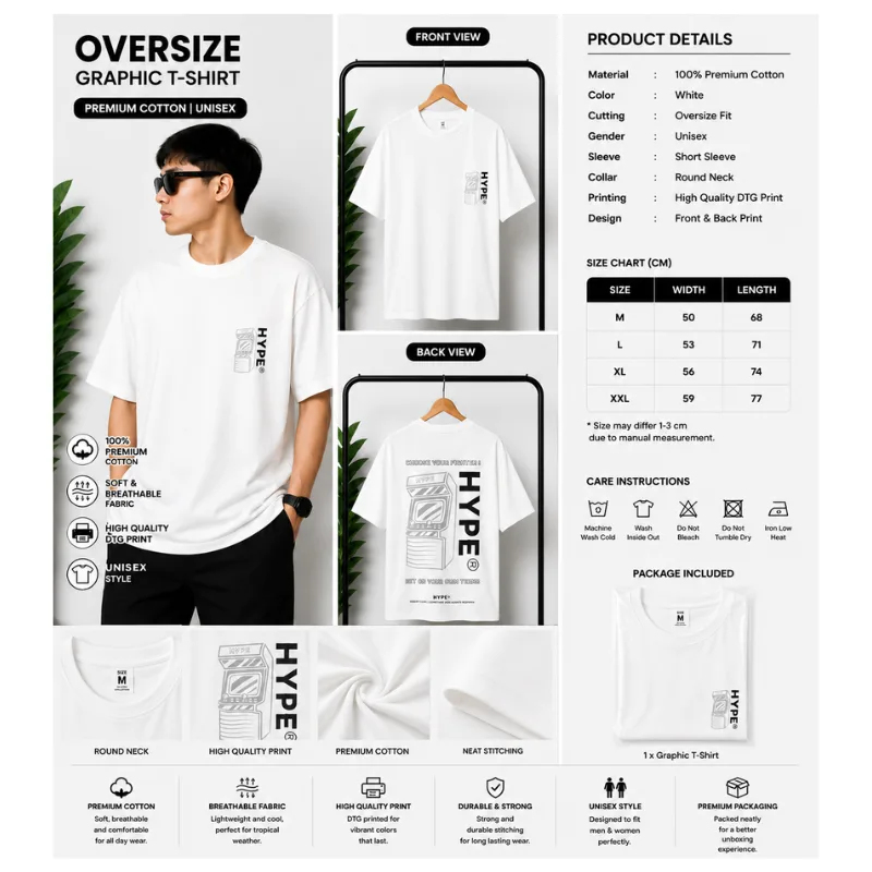 HYPE Graphic Oversize T-Shirt thumbnail 2
