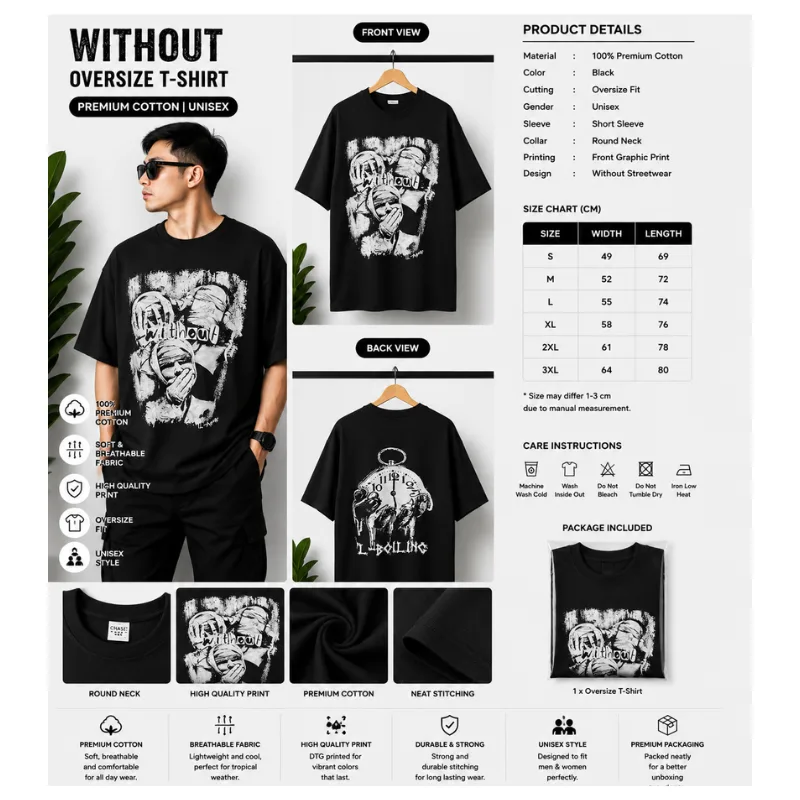 WITHOUT OVERSIZE T-SHIRT thumbnail 2