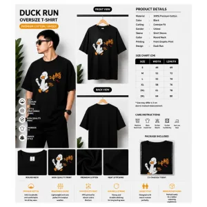 DUCK RUN OVERSIZE T-SHIRT