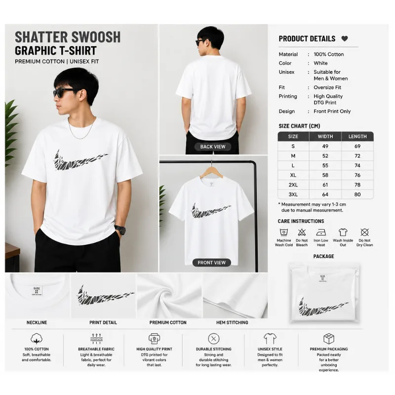 Shatter Swoosh Graphic T-Shirt thumbnail 3