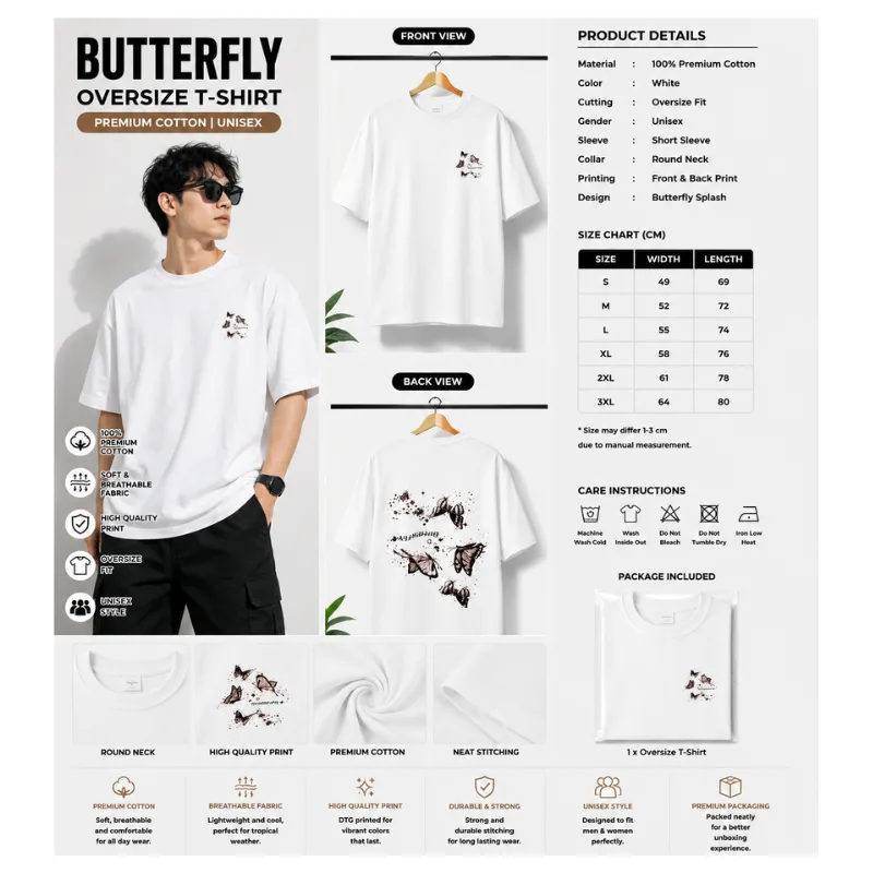 Butterfly Oversize T-Shirt thumbnail 2
