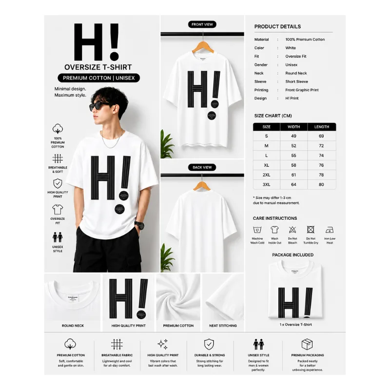 H! Oversize T-Shirt thumbnail 2