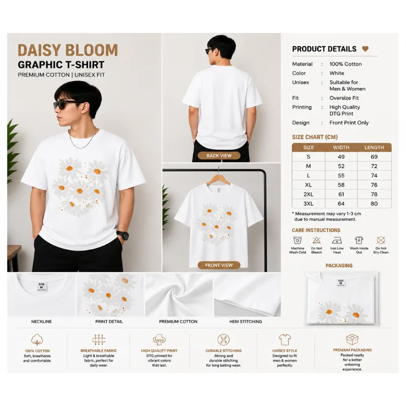 Daisy Bloom Graphic T-Shirt thumbnail 3