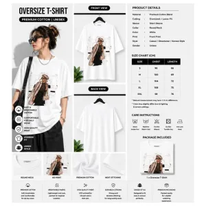 Girl Aesthetic White Oversize T-Shirt