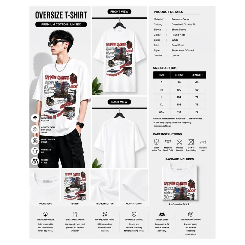 Outer Space Graphic Oversize T-Shirt thumbnail 2