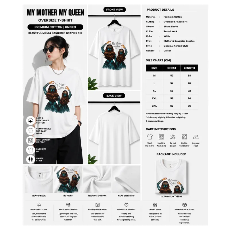 My Mother My Queen Oversize T-Shirt thumbnail 3