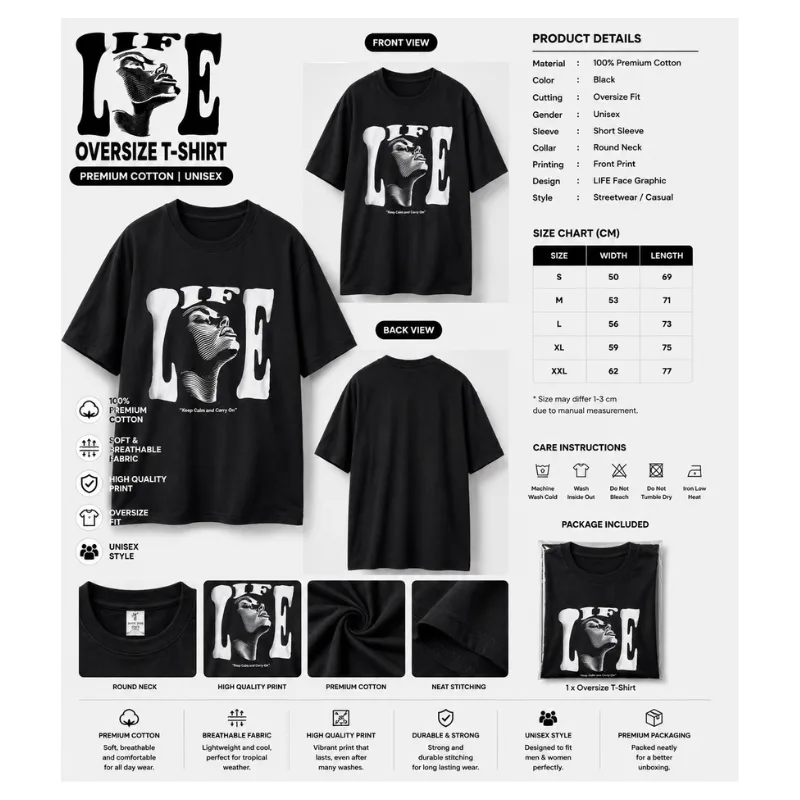 LIFE Oversize T-Shirt thumbnail 2