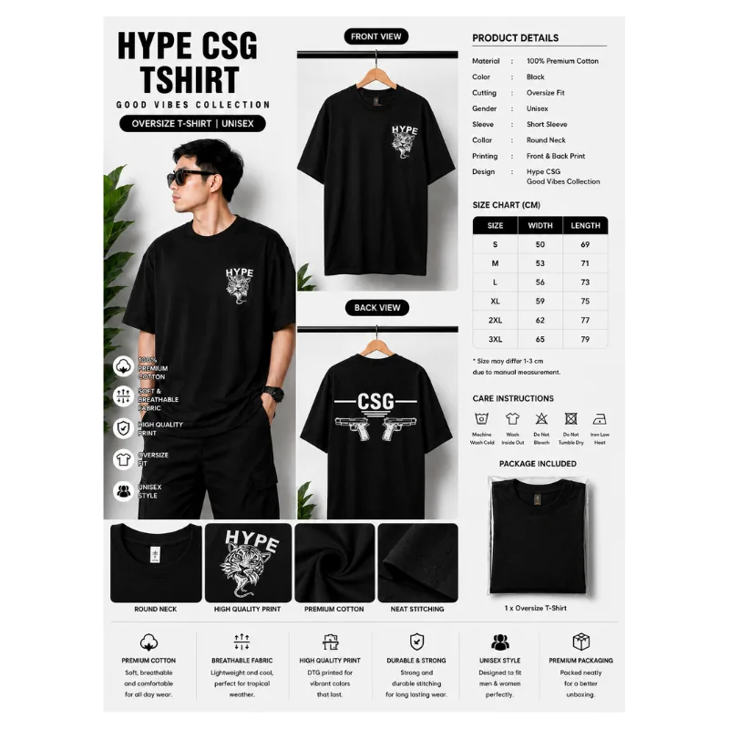 HYPE CSG Oversize T-Shirt thumbnail 2