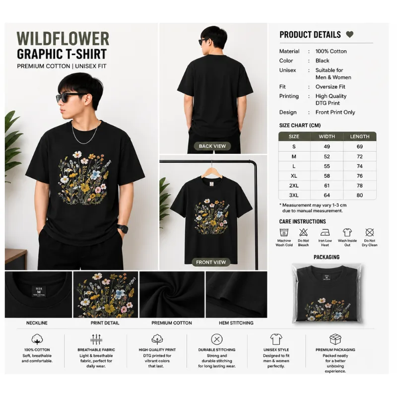 Wildflower Graphic T-Shirt thumbnail 3