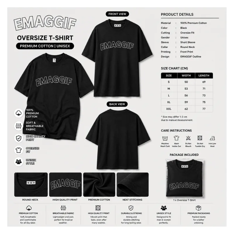 EMAGGIF Oversize T-Shirt thumbnail 2