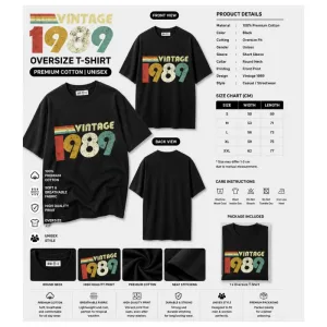 Vintage 1989 Oversize T-Shirt