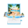 3D Foldable Book - Light Blue Beach