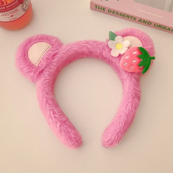 Strawberry Bear Plush Headband