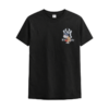 Men’s Black Cotton T-Shirt – Cartoon NY Chest Print