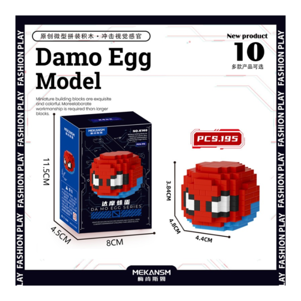 Damo Egg Model – Pixel Brick Series