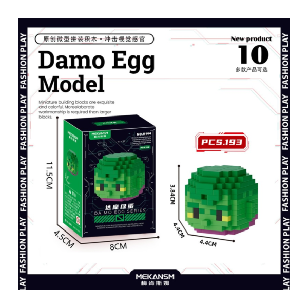 Damo Egg Model – Pixel Brick Series