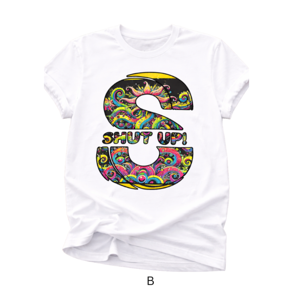Psychedelic “S” Graphic T-Shirt – SHUT UP! Edition