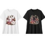 Floral And Butterfly Print Tee Graphic T-shirt