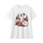 Floral And Butterfly Print Tee Graphic T-shirt - Image 2