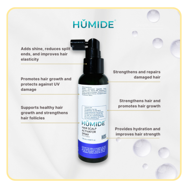 HUMIDE Hair Scalp Activator Spray | Hair Tonic for Scalp Repair & Growth (120 ml)
