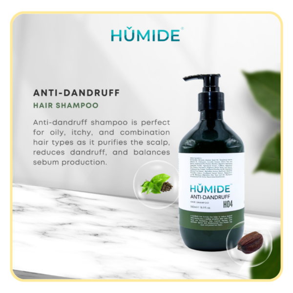 HUMIDE Anti-Dandruff Hair Shampoo | For Oily, Itchy & Combination Scalp (500 ml)