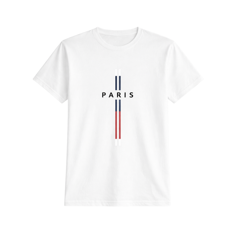 Product-30.png PARIS Minimalist Stripe T-Shirt | Unisex Casual Cotton Tee - Image 1