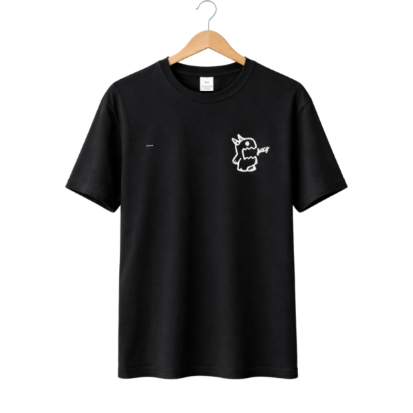 Cute Monster Mini Print T-Shirt (Black)