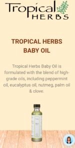 Tropical Herbs Baby Oil - 60ml - Image 2