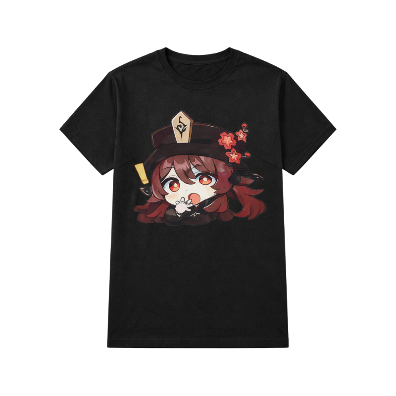 Product (68) Anime Chibi Graphic Black T-Shirt - Image 1