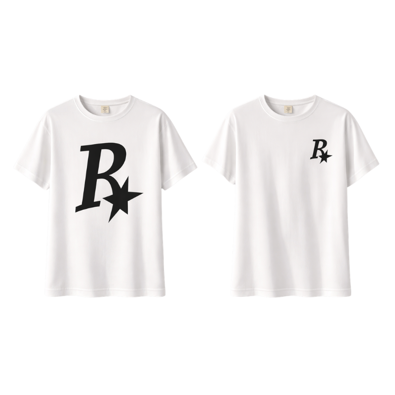 Product (80) R Star logo T-shirt (front & back design) - Image 1