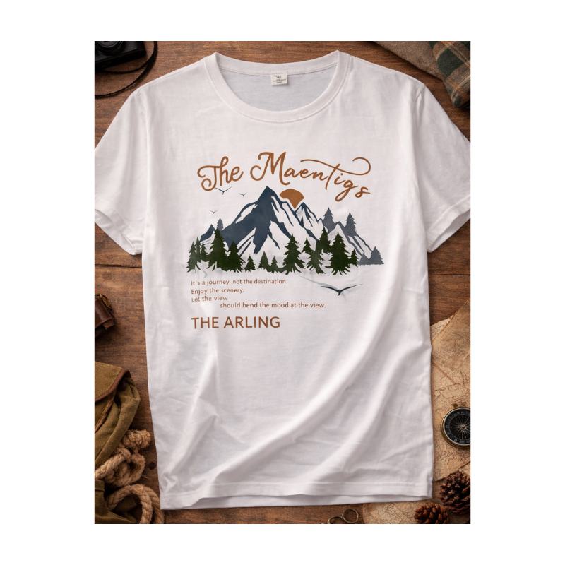 Product - 2026-04-07T131155.356 Men Mountain Graphic T-Shirt “The Maentigs” Cotton Casual Short Sleeve Tee - Image 1