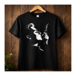 Minimalist Smoking Man Graphic T-Shirt