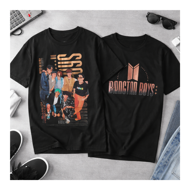 Product - 2026-04-14T120626.739 BTS Bangtan Boys Graphic T-Shirt | K-Pop Fan Shirt | Unisex Cotton Tee | Front & Back Print - Image 1