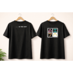 Unisex Black T-Shirt AI Graphic is The end Design | Front & Back Print | Cotton Casual Tee