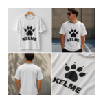 Kelme Logo T-Shirt Unisex | Casual Sports Style Cotton Tee | White Short Sleeve Shirt