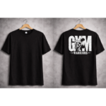 Premium Cotton Graphic T-Shirt – “GYM WARRIORS Back Print” Black Tee