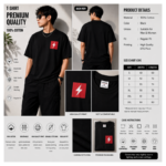 Minimal Lightning Logo T-Shirt