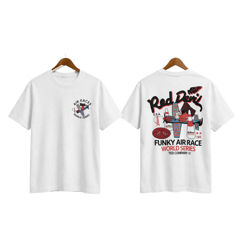 Product (87) Red Devil Air Race T-Shirt (Front & Back) - Image 1